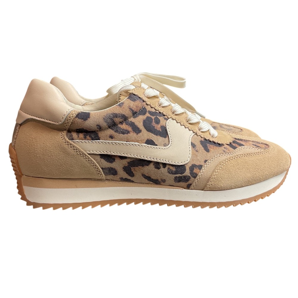 Dolce Vita Classic B.ntcd Lt Leopard Printed Suede Sneakers Shoes Size 9.5 NWB - Picture 4 of 15